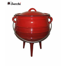 Gusseisen Enamel Südafrika Pot Potjie mit drei Beinen